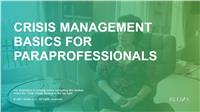Crisis Management Basics for Paraprofessionals