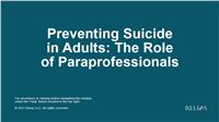 Preventing Suicide in Adults: The Role of Paraprofessionals