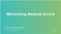 Minimizing Medical Errors
