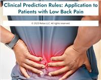 Clinical Prediction Rules: Application to Patients with Low Back Pain