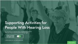 Supporting Activities for People With Hearing Loss