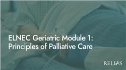 ELNEC Geriatric Module 1: Principles of Palliative Care