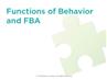 Functional Assessment and Behavior Intervention Plans