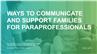 Ways to Communicate and Support Families for Paraprofessionals