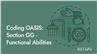 Coding OASIS: Section GG - Functional Abilities